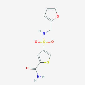 molecular formula C10H10N2O4S2 B5061089 4-{[(2-furylmethyl)amino]sulfonyl}-2-thiophenecarboxamide 