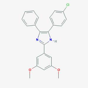 molecular formula C23H19ClN2O2 B506109 4-(4-chlorophenyl)-2-(3,5-dimethoxyphenyl)-5-phenyl-1H-imidazole 