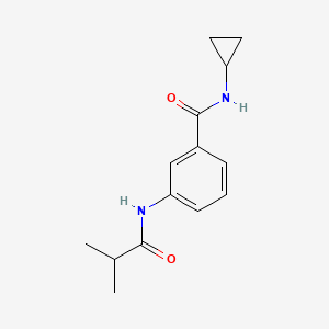 molecular formula C14H18N2O2 B5061104 N-cyclopropyl-3-(isobutyrylamino)benzamide 