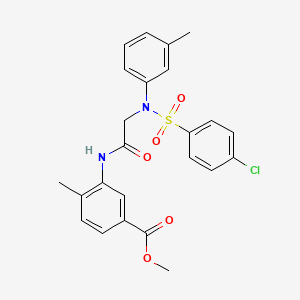molecular formula C24H23ClN2O5S B5061108 methyl 3-{[N-[(4-chlorophenyl)sulfonyl]-N-(3-methylphenyl)glycyl]amino}-4-methylbenzoate 