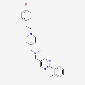 molecular formula C27H33FN4 B5061113 ({1-[2-(4-fluorophenyl)ethyl]-4-piperidinyl}methyl)methyl{[2-(2-methylphenyl)-5-pyrimidinyl]methyl}amine 