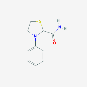 molecular formula C10H12N2OS B506112 3-Phenyl-1,3-thiazolidine-2-carboxamide 