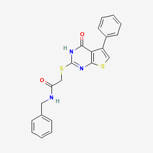 molecular formula C21H17N3O2S2 B5061123 N-benzyl-2-[(4-hydroxy-5-phenylthieno[2,3-d]pyrimidin-2-yl)thio]acetamide 