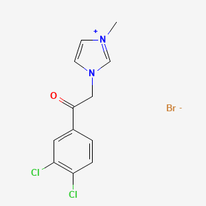 molecular formula C12H11BrCl2N2O B5061142 3-[2-(3,4-dichlorophenyl)-2-oxoethyl]-1-methyl-1H-imidazol-3-ium bromide 