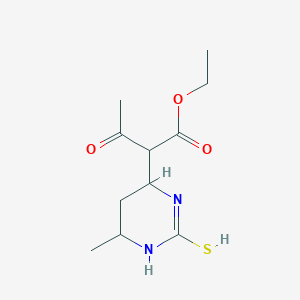molecular formula C11H18N2O3S B506116 ethyl 2-(6-methyl-2-sulfanyl-1,4,5,6-tetrahydropyrimidin-4-yl)-3-oxobutanoate 