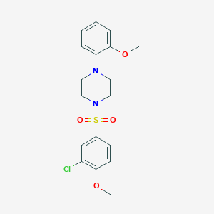 molecular formula C18H21ClN2O4S B5061176 1-[(3-chloro-4-methoxyphenyl)sulfonyl]-4-(2-methoxyphenyl)piperazine 