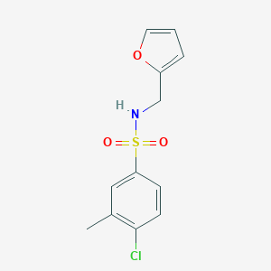 molecular formula C12H12ClNO3S B506118 4-chloro-N-(2-furylmethyl)-3-methylbenzenesulfonamide 