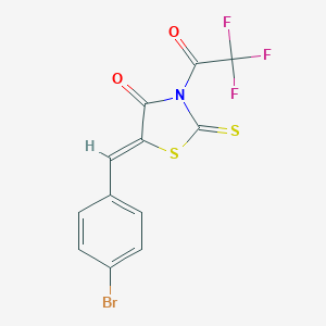 molecular formula C12H5BrF3NO2S2 B506119 5-(4-Bromobenzylidene)-2-thioxo-3-(trifluoroacetyl)-1,3-thiazolidin-4-one 