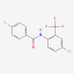 molecular formula C14H8ClF3INO B5061190 N-[4-chloro-2-(trifluoromethyl)phenyl]-4-iodobenzamide 
