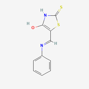 molecular formula C10H8N2OS2 B5061191 5-(anilinomethylene)-2-thioxo-1,3-thiazolidin-4-one CAS No. 54530-77-7
