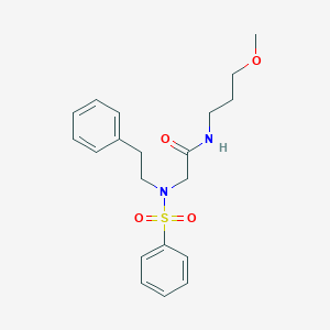 molecular formula C20H26N2O4S B5061200 N~1~-(3-methoxypropyl)-N~2~-(2-phenylethyl)-N~2~-(phenylsulfonyl)glycinamide 