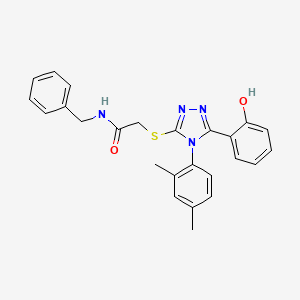 molecular formula C25H24N4O2S B5061219 N-benzyl-2-{[4-(2,4-dimethylphenyl)-5-(2-hydroxyphenyl)-4H-1,2,4-triazol-3-yl]thio}acetamide 