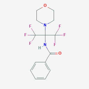 molecular formula C14H14F6N2O2 B506122 N-[2,2,2-trifluoro-1-(4-morpholinyl)-1-(trifluoromethyl)ethyl]benzamide 