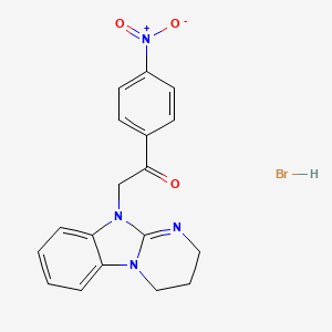 molecular formula C18H17BrN4O3 B5061224 2-(3,4-dihydropyrimido[1,2-a]benzimidazol-10(2H)-yl)-1-(4-nitrophenyl)ethanone hydrobromide 