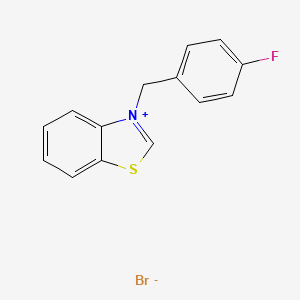 molecular formula C14H11BrFNS B5061261 3-(4-fluorobenzyl)-1,3-benzothiazol-3-ium bromide CAS No. 89542-44-9