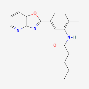 molecular formula C18H19N3O2 B5061278 N-(2-methyl-5-[1,3]oxazolo[4,5-b]pyridin-2-ylphenyl)pentanamide 