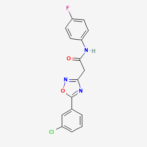 molecular formula C16H11ClFN3O2 B5061286 2-[5-(3-chlorophenyl)-1,2,4-oxadiazol-3-yl]-N-(4-fluorophenyl)acetamide 