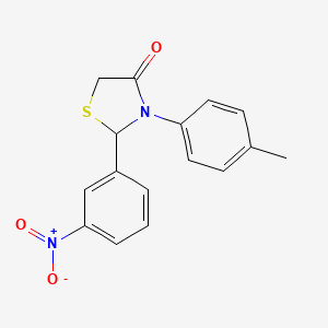 molecular formula C16H14N2O3S B5061291 3-(4-methylphenyl)-2-(3-nitrophenyl)-1,3-thiazolidin-4-one 