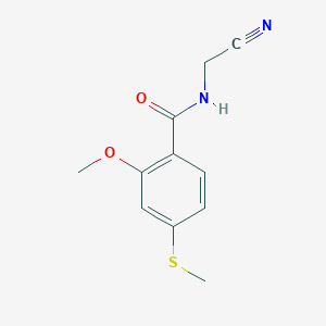 molecular formula C11H12N2O2S B5061301 N-(cyanomethyl)-2-methoxy-4-(methylthio)benzamide 