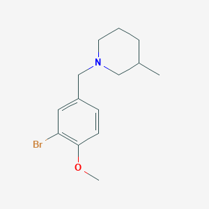 molecular formula C14H20BrNO B5061305 1-(3-bromo-4-methoxybenzyl)-3-methylpiperidine 