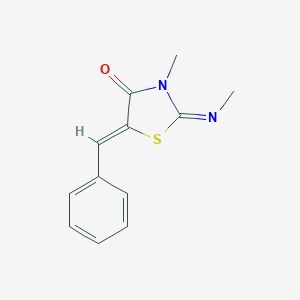 molecular formula C12H12N2OS B506131 (5Z)-5-benzylidene-3-methyl-2-methylimino-1,3-thiazolidin-4-one 