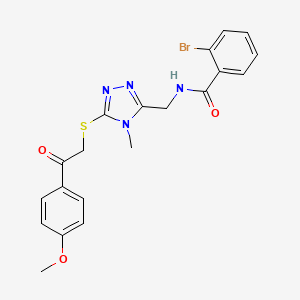 2-bromo-N-[(5-{[2-(4-methoxyphenyl)-2-oxoethyl]thio}-4-methyl-4H-1,2,4-triazol-3-yl)methyl]benzamide