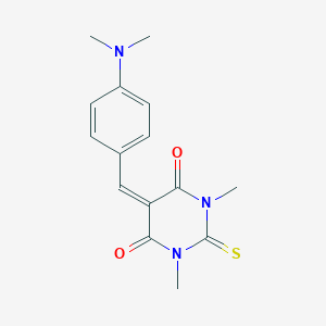 molecular formula C15H17N3O2S B506135 5-[4-(dimethylamino)benzylidene]-1,3-dimethyl-2-thioxodihydro-4,6(1H,5H)-pyrimidinedione 