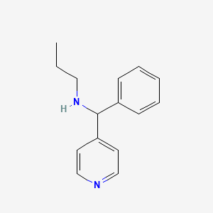 molecular formula C15H18N2 B5061353 N-[phenyl(4-pyridinyl)methyl]-1-propanamine 