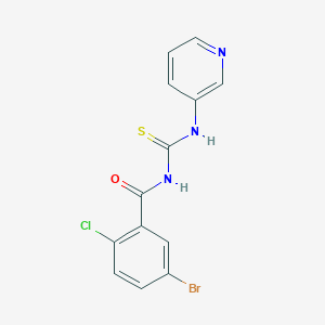 molecular formula C13H9BrClN3OS B506140 N-(5-bromo-2-chlorobenzoyl)-N'-pyridin-3-ylthiourea 