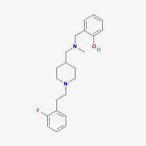 molecular formula C22H29FN2O B5061401 2-{[({1-[2-(2-fluorophenyl)ethyl]-4-piperidinyl}methyl)(methyl)amino]methyl}phenol 