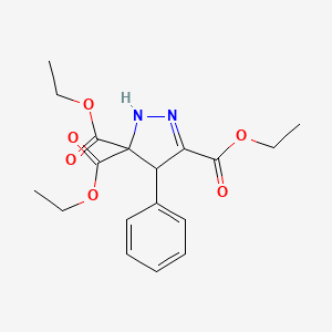 molecular formula C18H22N2O6 B5061427 triethyl 4-phenyl-2,4-dihydro-3H-pyrazole-3,3,5-tricarboxylate 