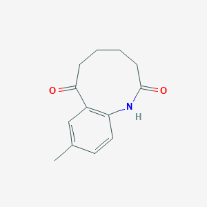 molecular formula C13H15NO2 B506143 9-Methyl-3,4,5,6-tetrahydro-1H-1-benzazonine-2,7-dione CAS No. 331666-17-2