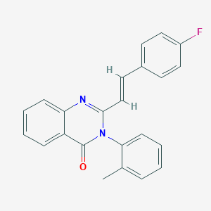molecular formula C23H17FN2O B506144 2-[2-(4-fluorophenyl)vinyl]-3-(2-methylphenyl)-4(3H)-quinazolinone CAS No. 488100-17-0