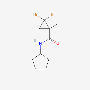 molecular formula C10H15Br2NO B5061440 2,2-dibromo-N-cyclopentyl-1-methylcyclopropanecarboxamide 