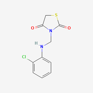 molecular formula C10H9ClN2O2S B5061459 3-{[(2-chlorophenyl)amino]methyl}-1,3-thiazolidine-2,4-dione CAS No. 5377-23-1