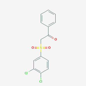 molecular formula C14H10Cl2O3S B506147 2-[(3,4-Dichlorophenyl)sulfonyl]-1-phenylethanone 