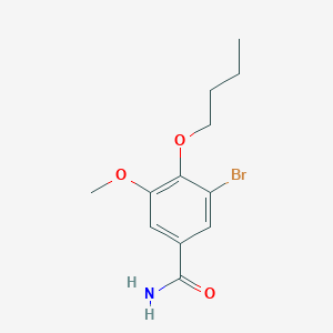 molecular formula C12H16BrNO3 B5061474 3-bromo-4-butoxy-5-methoxybenzamide 
