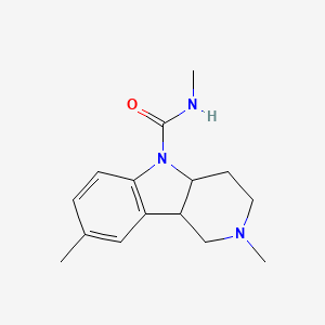 molecular formula C15H21N3O B5061485 N,2,8-trimethyl-1,2,3,4,4a,9b-hexahydro-5H-pyrido[4,3-b]indole-5-carboxamide 