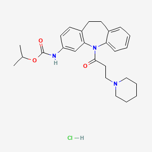 molecular formula C26H34ClN3O3 B5061494 isopropyl {5-[3-(1-piperidinyl)propanoyl]-10,11-dihydro-5H-dibenzo[b,f]azepin-3-yl}carbamate hydrochloride 