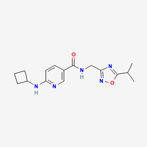molecular formula C16H21N5O2 B5061502 6-(cyclobutylamino)-N-[(5-isopropyl-1,2,4-oxadiazol-3-yl)methyl]nicotinamide 