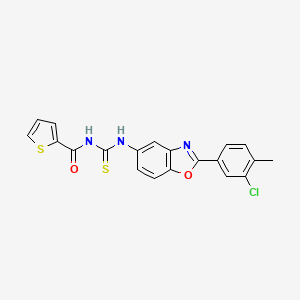 molecular formula C20H14ClN3O2S2 B5061510 N-({[2-(3-chloro-4-methylphenyl)-1,3-benzoxazol-5-yl]amino}carbonothioyl)-2-thiophenecarboxamide 