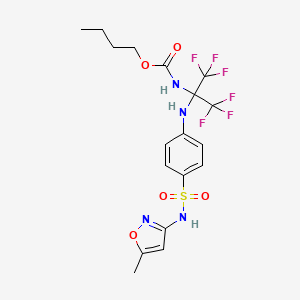 butyl [2,2,2-trifluoro-1-[(4-{[(5-methyl-3-isoxazolyl)amino]sulfonyl}phenyl)amino]-1-(trifluoromethyl)ethyl]carbamate