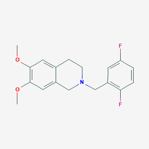 molecular formula C18H19F2NO2 B5061526 2-(2,5-difluorobenzyl)-6,7-dimethoxy-1,2,3,4-tetrahydroisoquinoline 