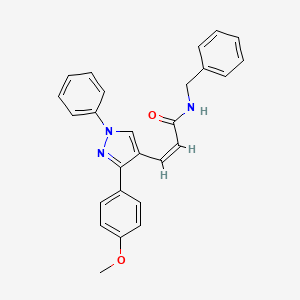 N-benzyl-3-[3-(4-methoxyphenyl)-1-phenyl-1H-pyrazol-4-yl]acrylamide