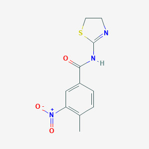 molecular formula C11H11N3O3S B506157 N-(4,5-dihydro-1,3-thiazol-2-yl)-4-methyl-3-nitrobenzamide 