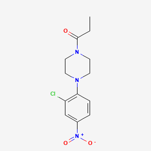molecular formula C13H16ClN3O3 B5061584 1-(2-chloro-4-nitrophenyl)-4-propionylpiperazine 