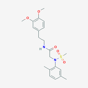 molecular formula C21H28N2O5S B5061590 N~1~-[2-(3,4-dimethoxyphenyl)ethyl]-N~2~-(2,5-dimethylphenyl)-N~2~-(methylsulfonyl)glycinamide 