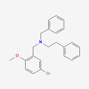 molecular formula C23H24BrNO B5061592 N-benzyl-N-(5-bromo-2-methoxybenzyl)-2-phenylethanamine 