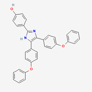 molecular formula C33H24N2O3 B5061646 4-[4,5-bis(4-phenoxyphenyl)-1H-imidazol-2-yl]phenol 