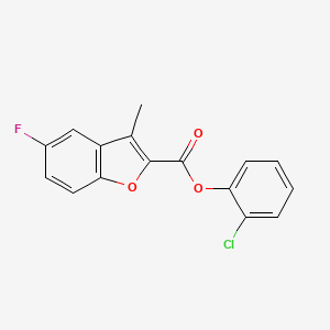 molecular formula C16H10ClFO3 B5061650 2-chlorophenyl 5-fluoro-3-methyl-1-benzofuran-2-carboxylate 